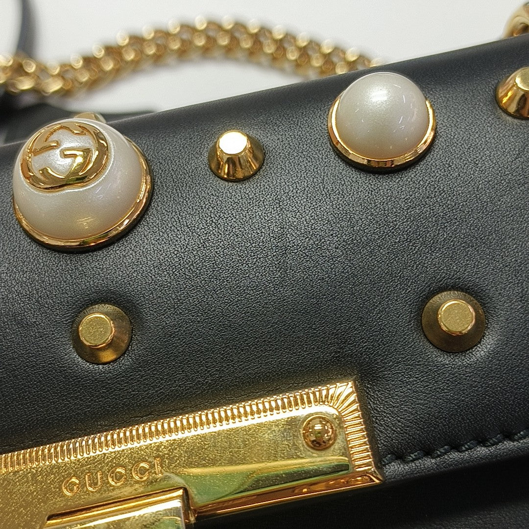 Padlock Small Calfskin Black
