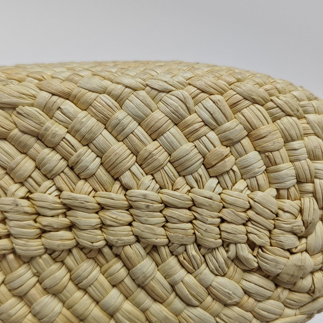 Straw Shoulder Bag Beige