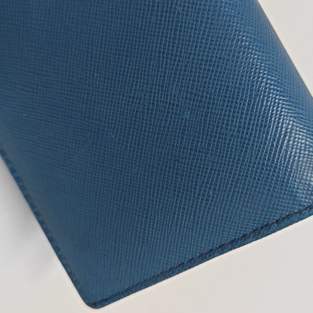 Calfskin Wallet Small Blue