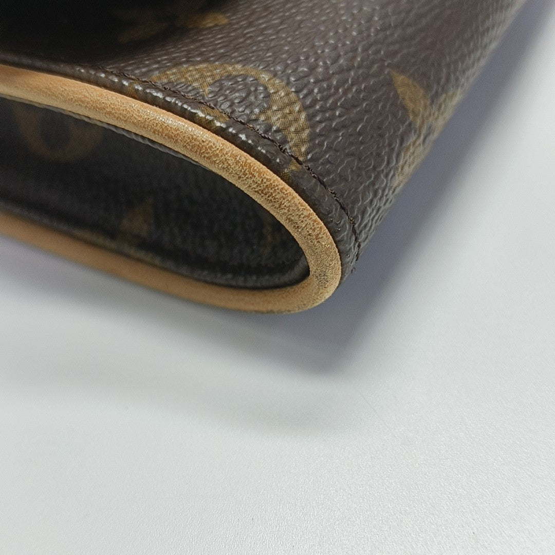 TWIN GM Monogram Coated Canvas Brown
