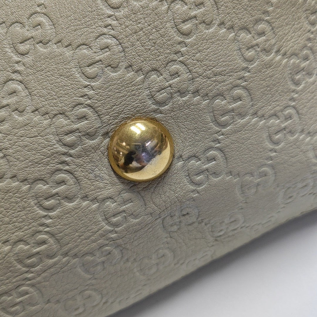 Monogram Calfskin Tote Bag Beige