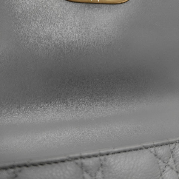 Dior Caro Medium Cannage Calfskin Gray