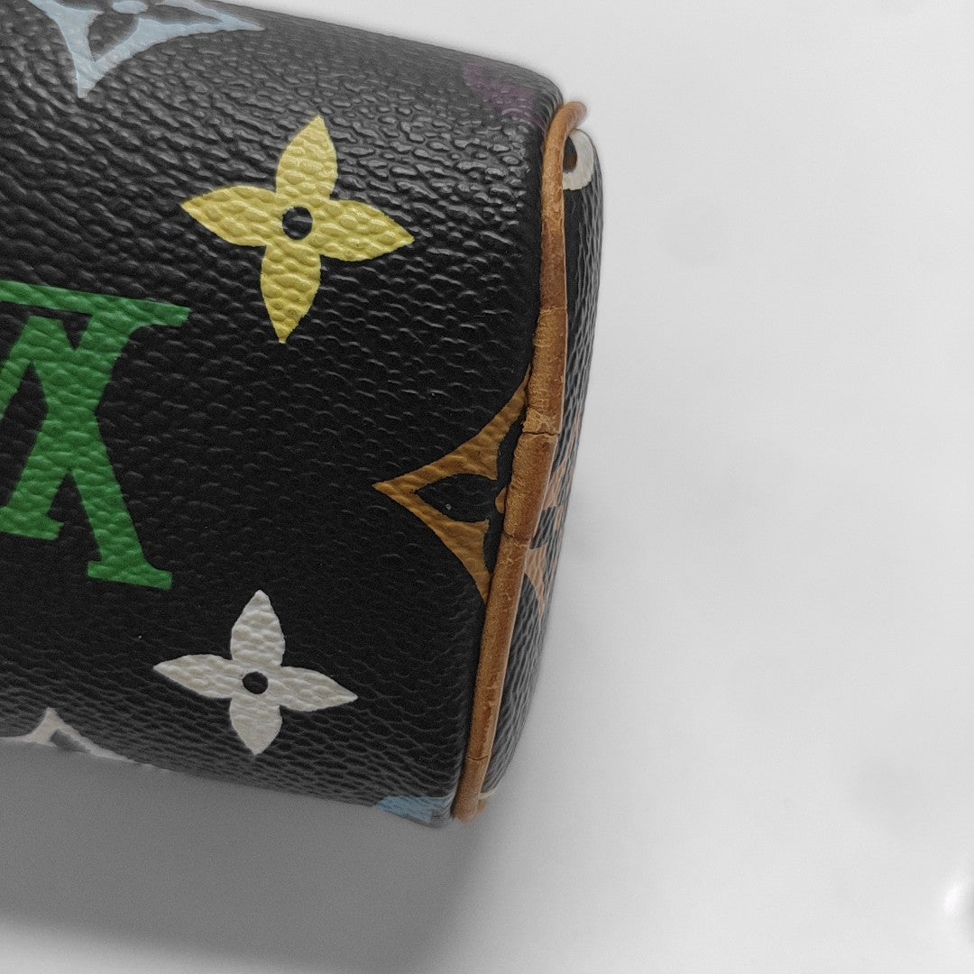 LV × TM SPEEDY Nano Lona Monogram Revestida Negra