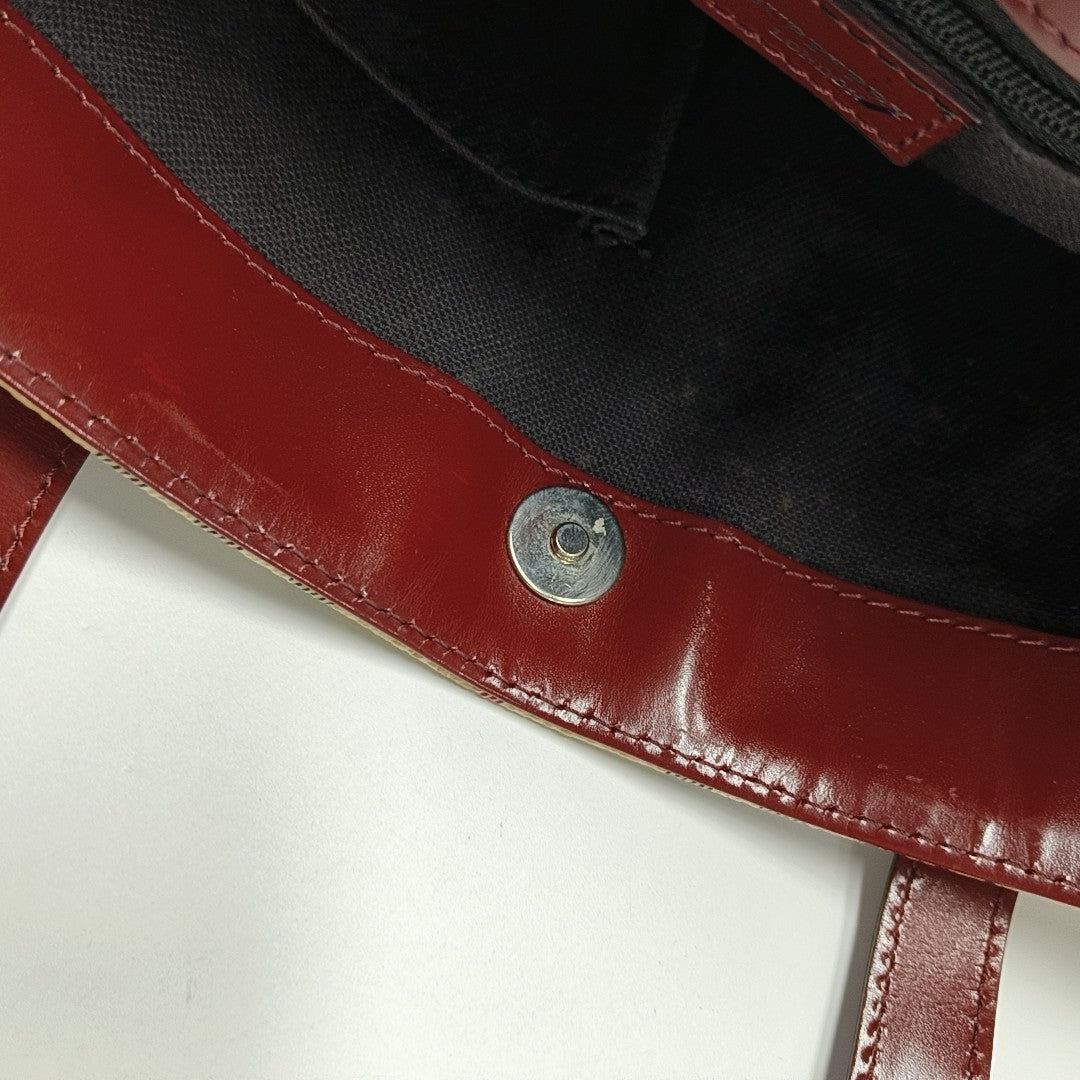 Coated Canvas Top Handle Bag Multicolor