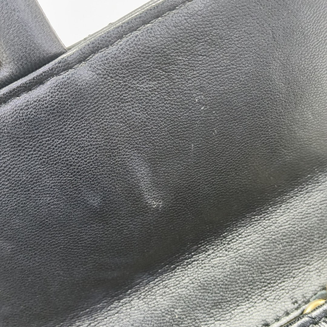 Quilted Lambskin Shoulder Bag Black