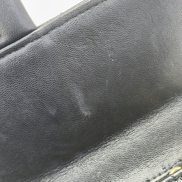 Quilted Lambskin Shoulder Bag Black