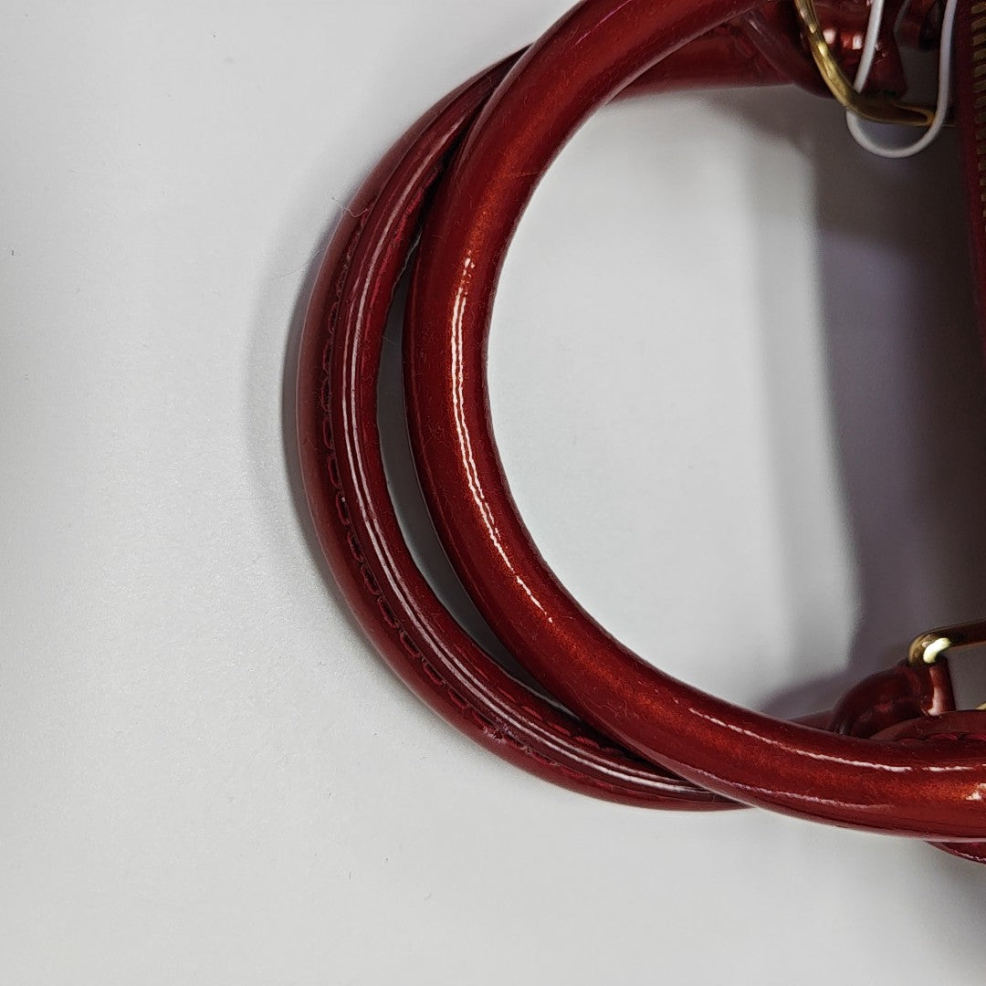 ALMA BB Monogram Patent Leather Red
