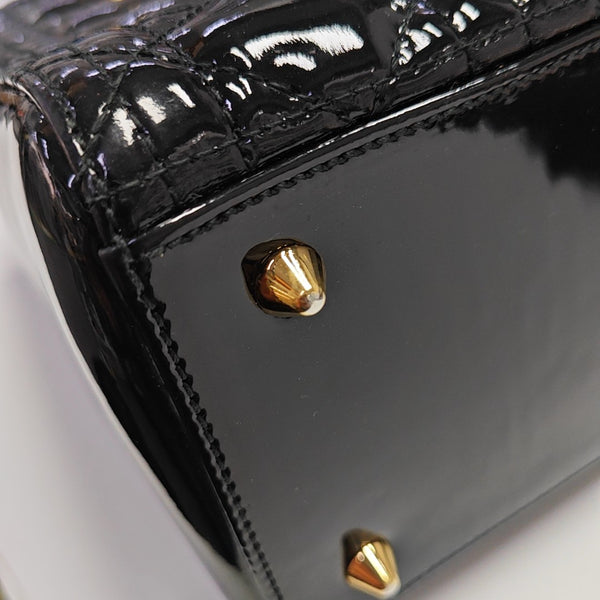 Lady Dior Medium Cannage Patent Leather Black