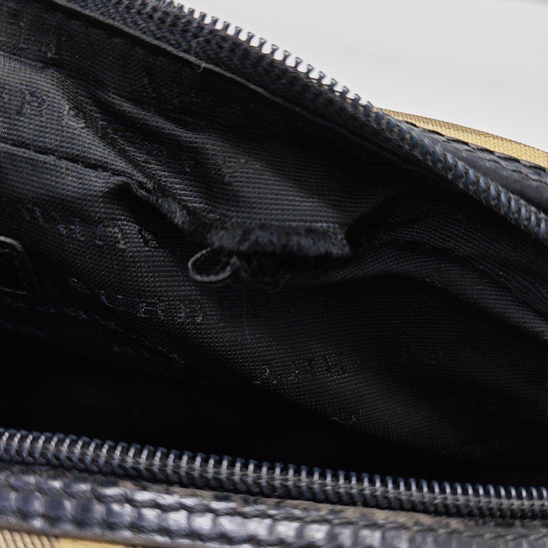 Coated Canvas Top Handle Bag Beige