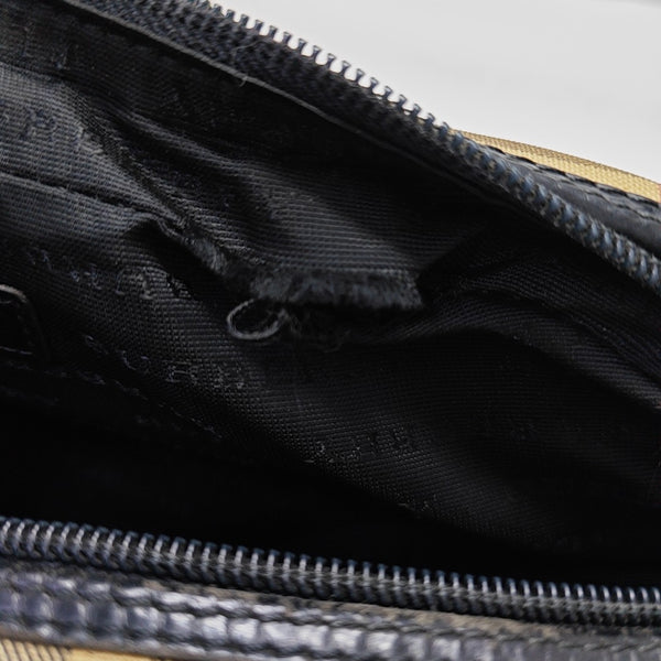 Coated Canvas Top Handle Bag Beige