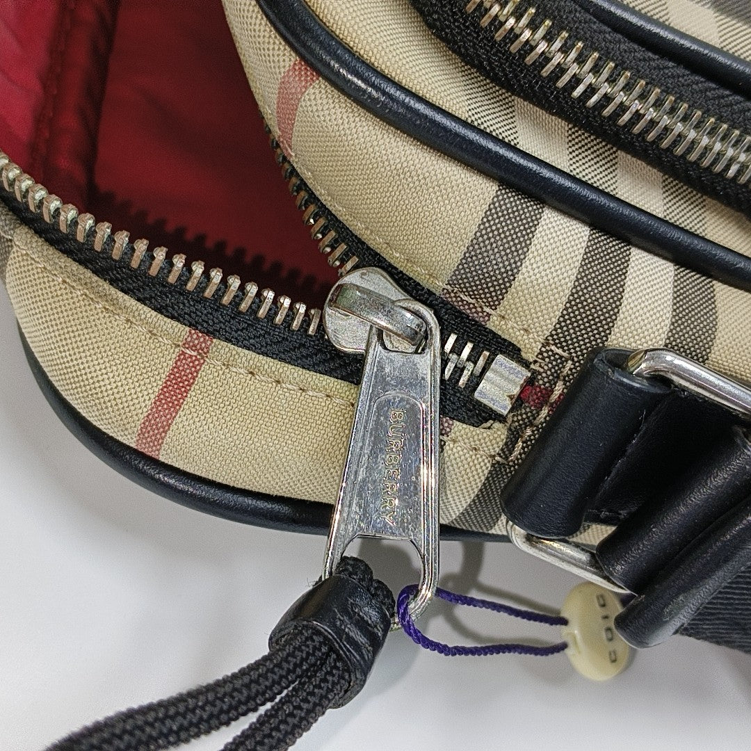 Fabric Shoulder Bag Brown