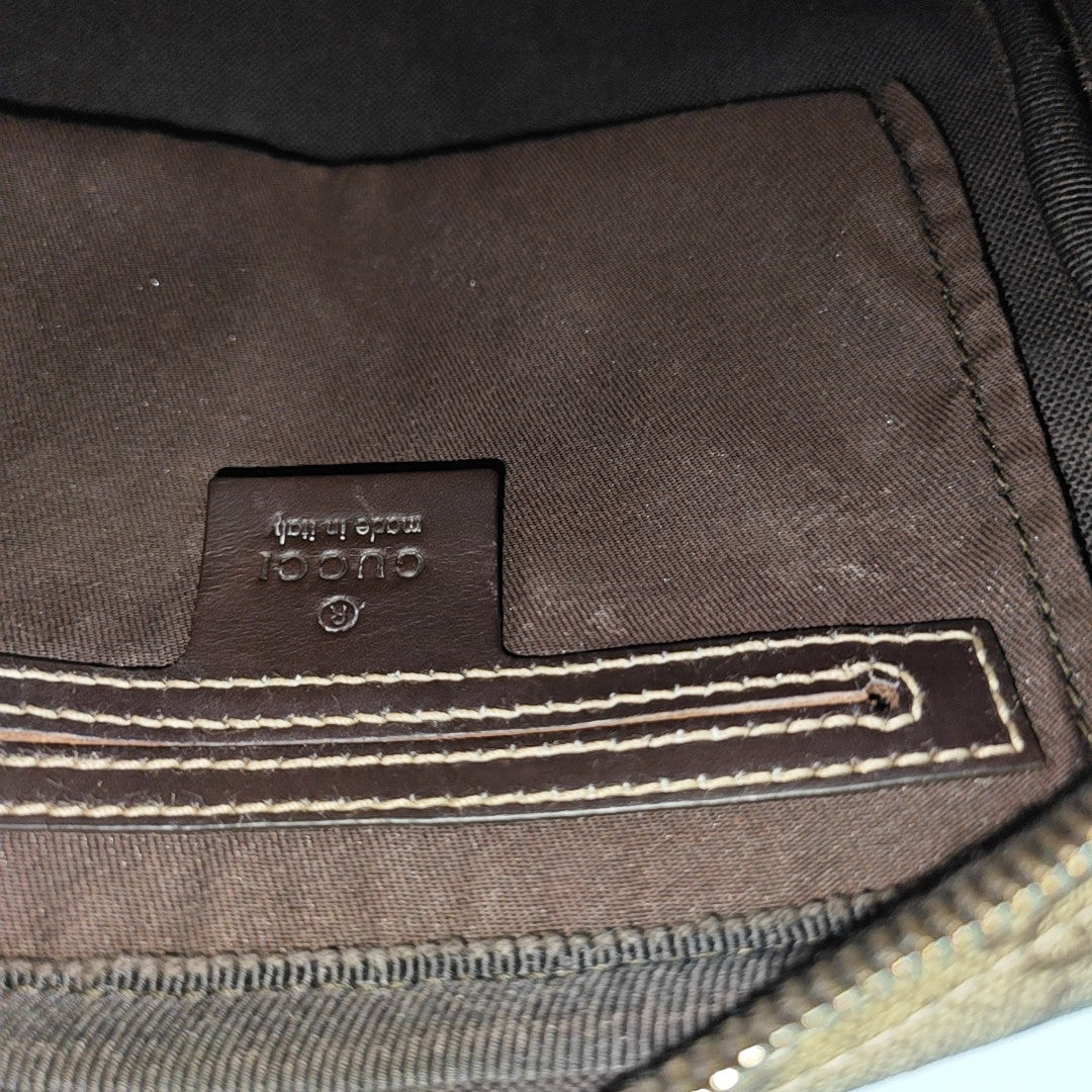 Monogram Coated Canvas Shoulder Bag Brown