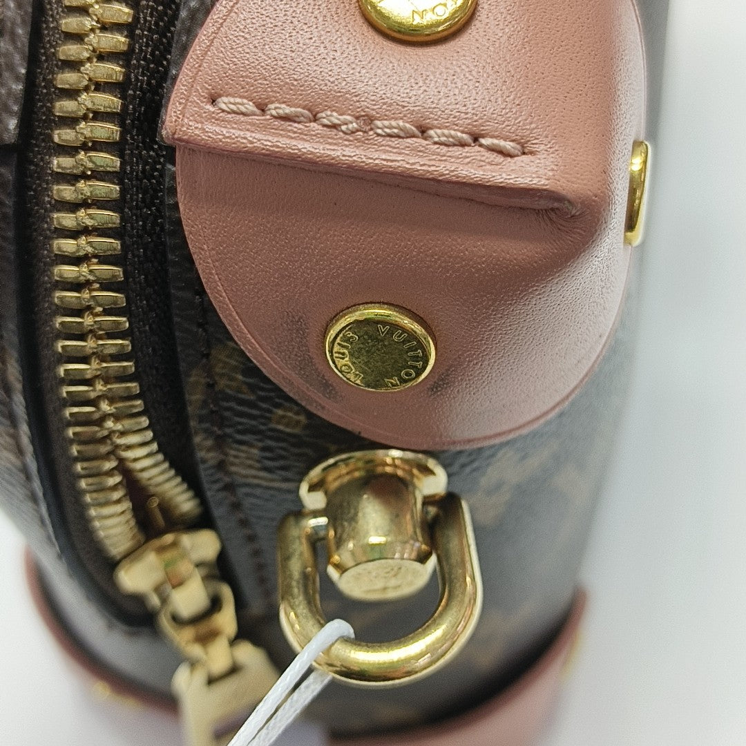 PETITE MALLE Monogram Coated Canvas Brown
