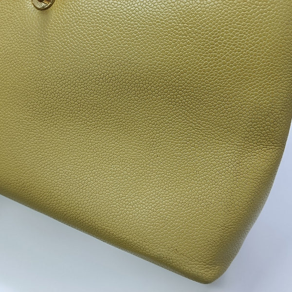 Quilted Calfskin Top Handle Bag Yellow