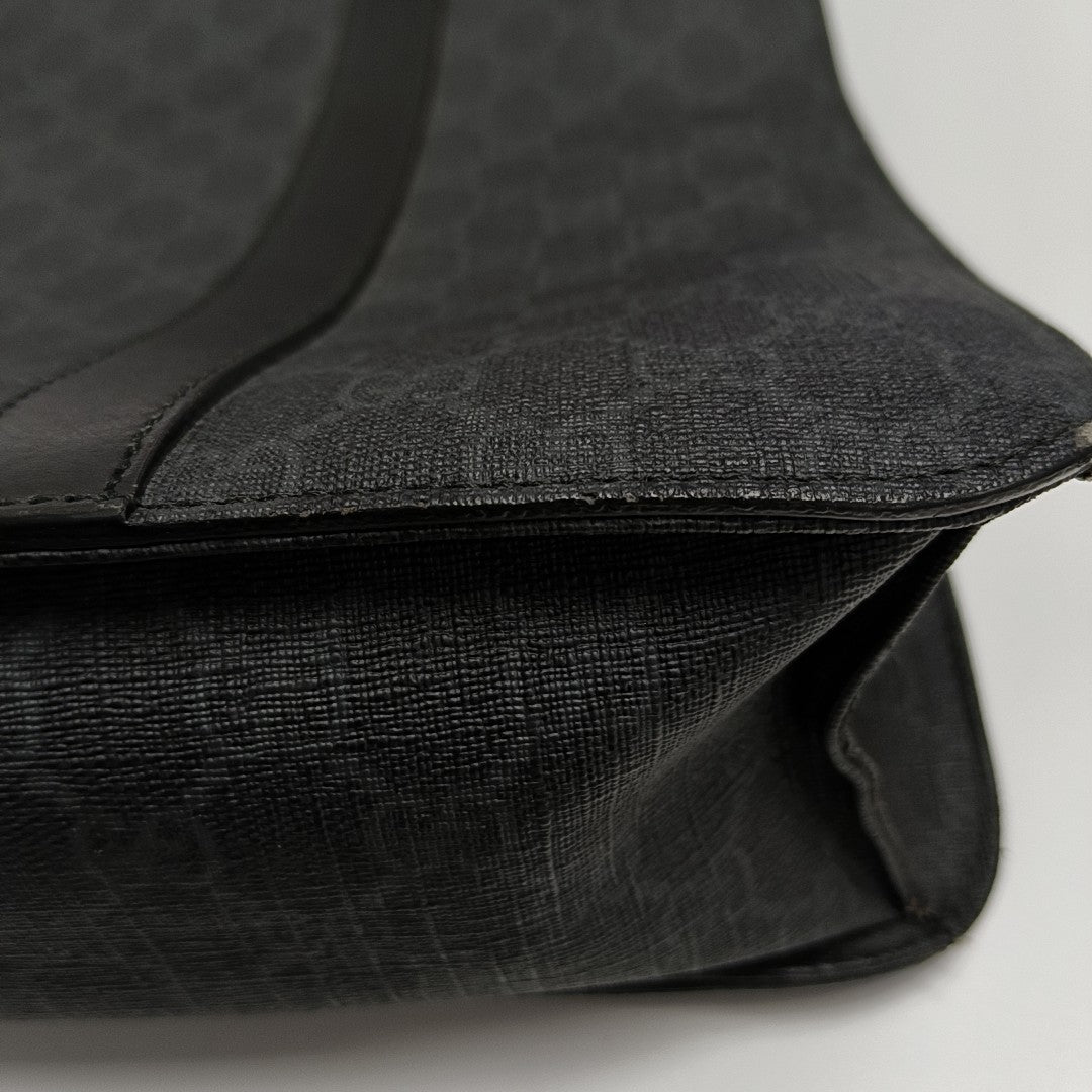 Monogram Coated Canvas Tote Bag Black