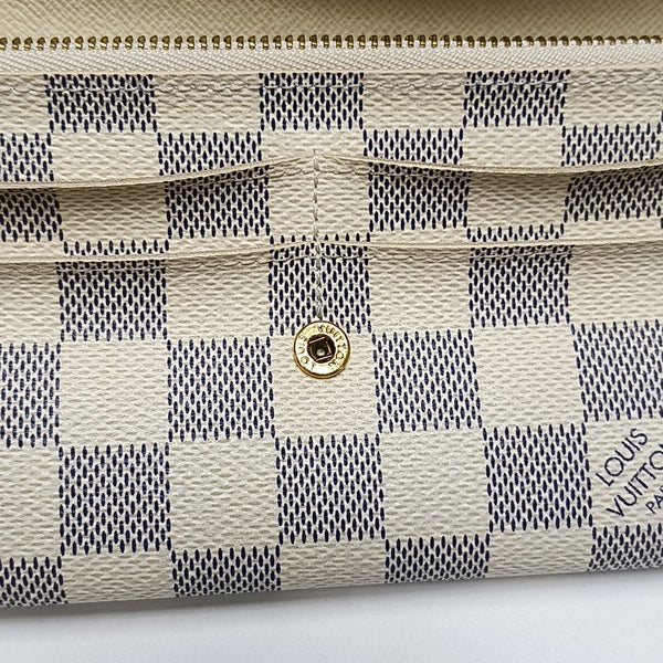 EMILIE Damier Azur Coated Canvas White Wallet