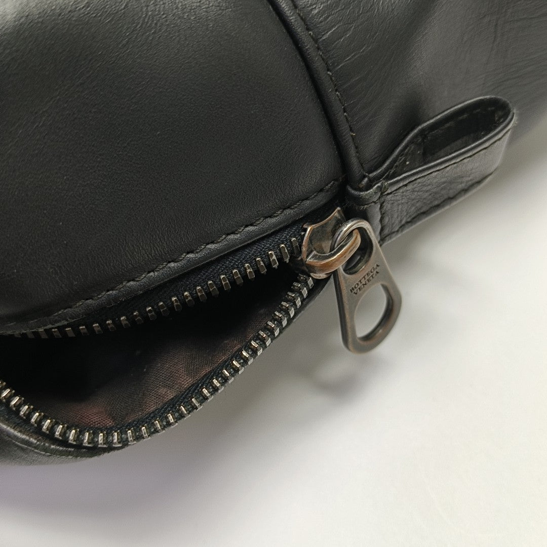 Calfskin Top Handle Bag Black