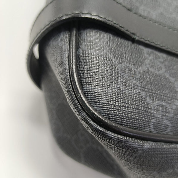 Monogram Coated Canvas Shoulder Bag Black