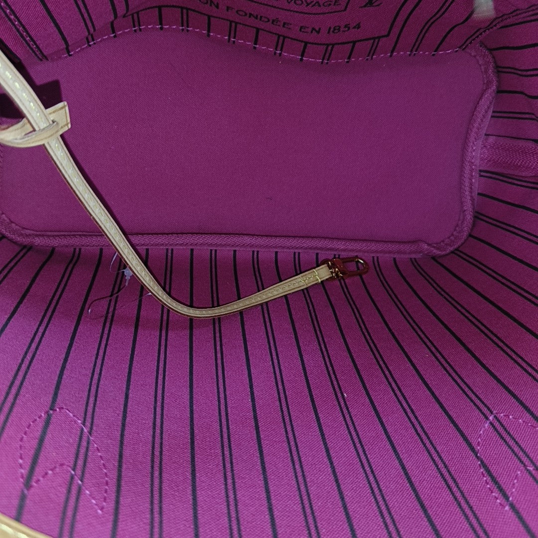 NEVERFULL PM Monogram Coated Canvas Brown