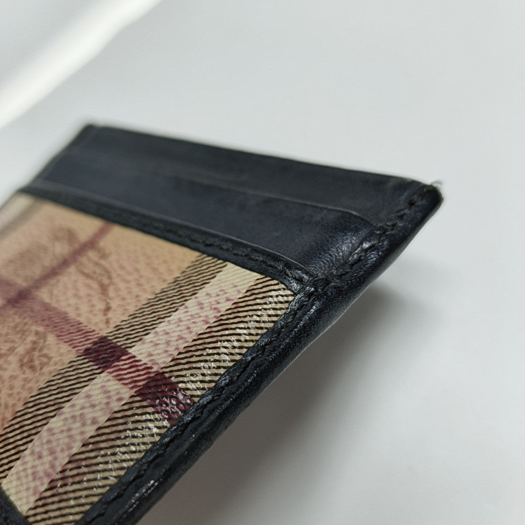 Coated Canvas Card Holder Beige