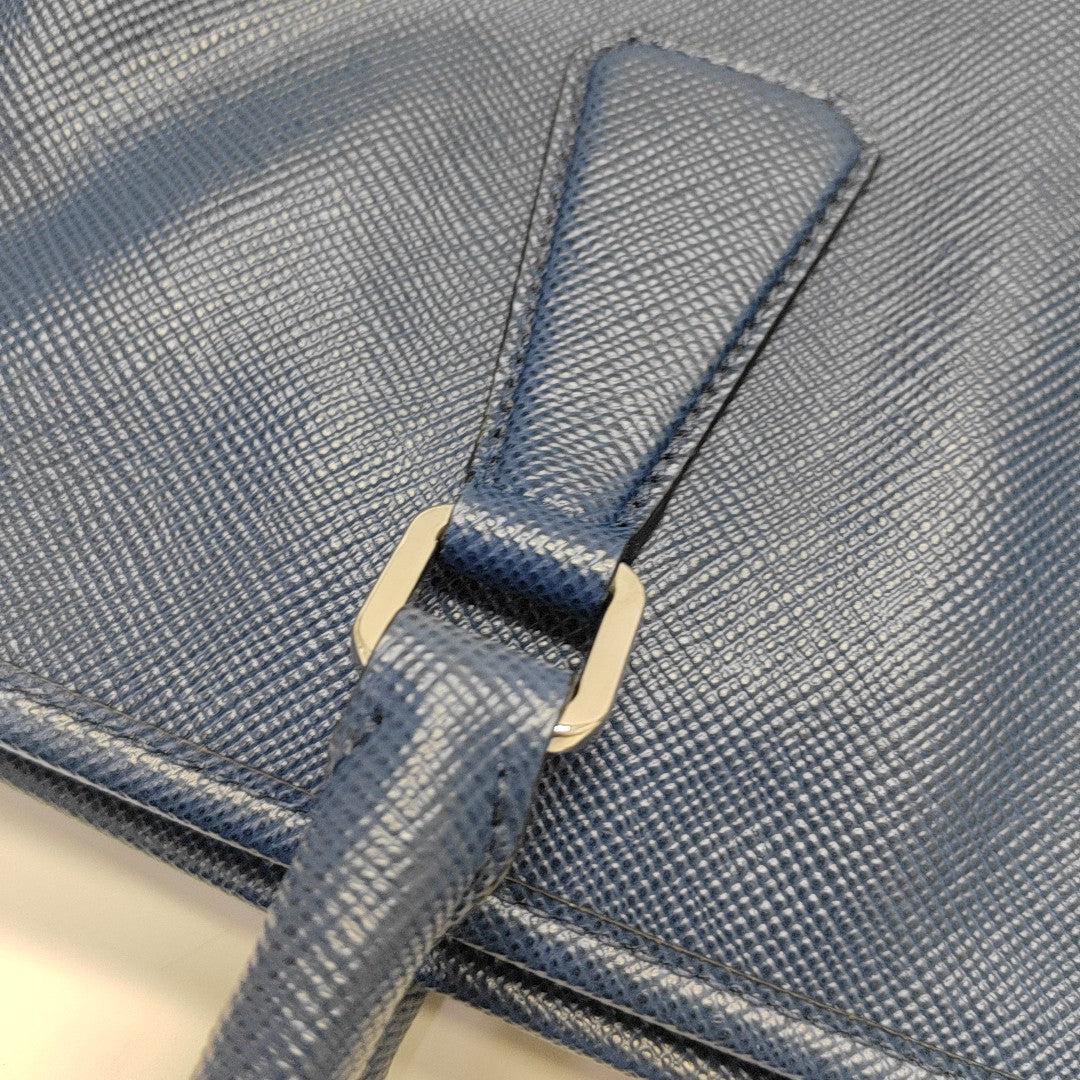 Suitcase Saffiano Calfskin Blue