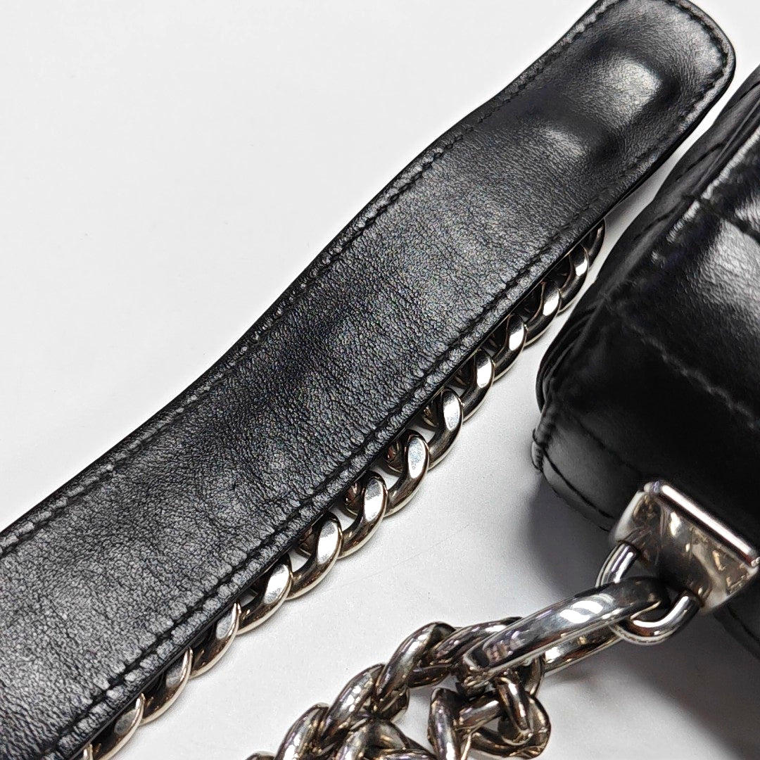 Diagramme Medium Quilted Calfskin Black