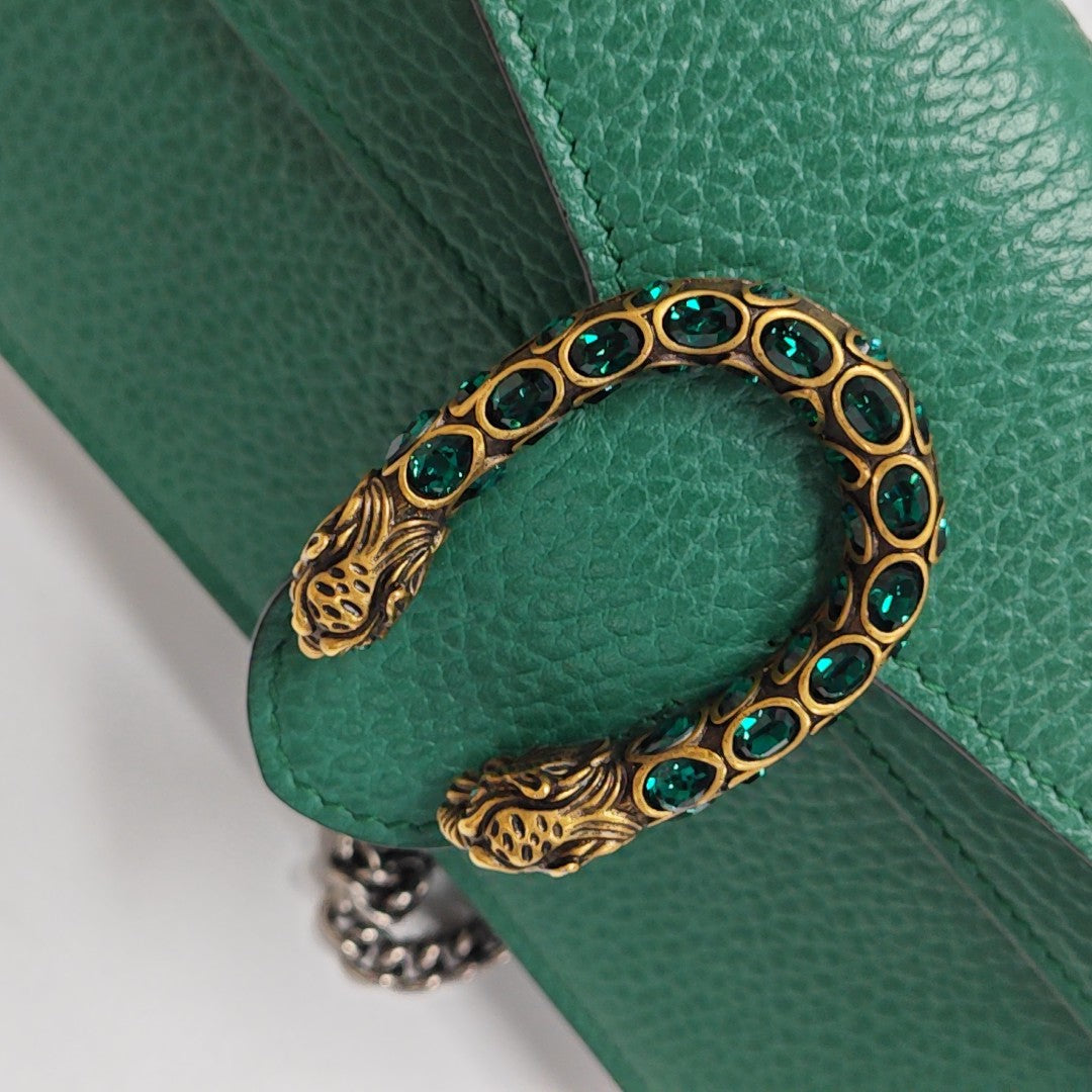 Dionysus Super Mini Calfskin Green