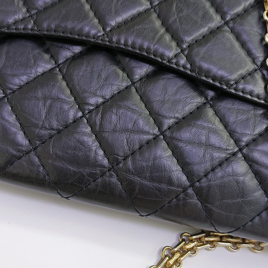 2.55 227 (jumbo) Quilted Calfskin Black