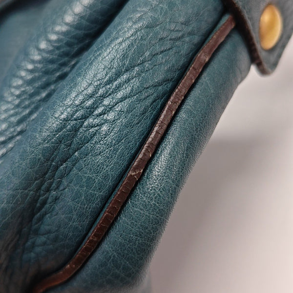 Calfskin Top Handle Bag Green