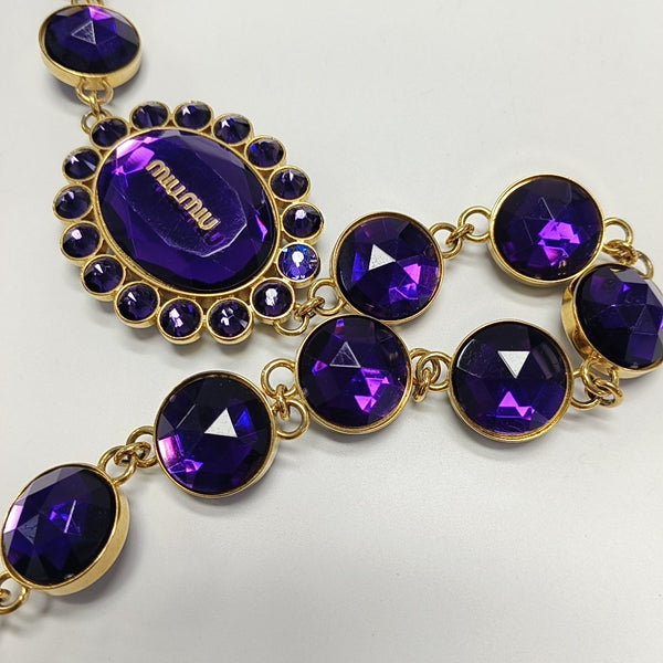 Crystal Quilted Lambskin Purple