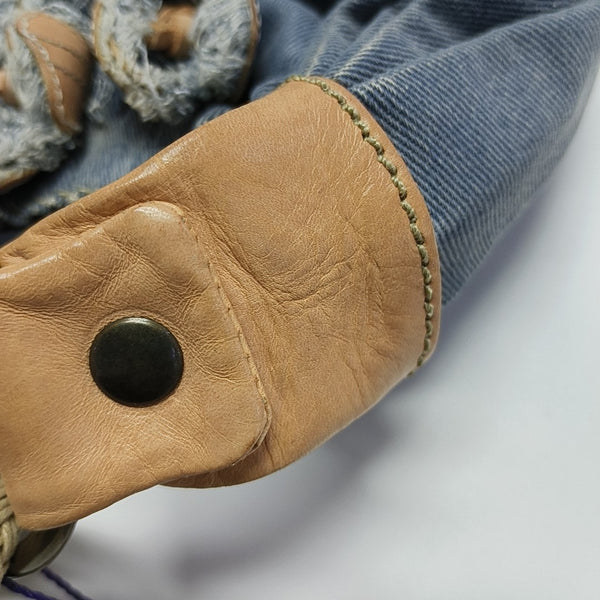Denim Top Handle Bag Blue