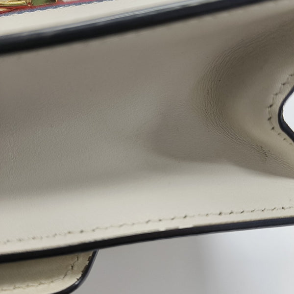 Authenticated pre-owned  Sylvie Mini Calfskin White - Shoulder Bag at Looply