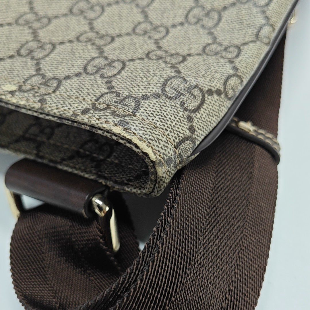 Monogram Coated Canvas Shoulder Bag Black