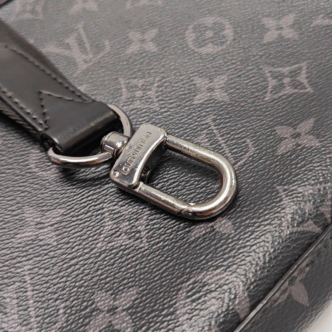 TRIO Monogram Coated Canvas Gray