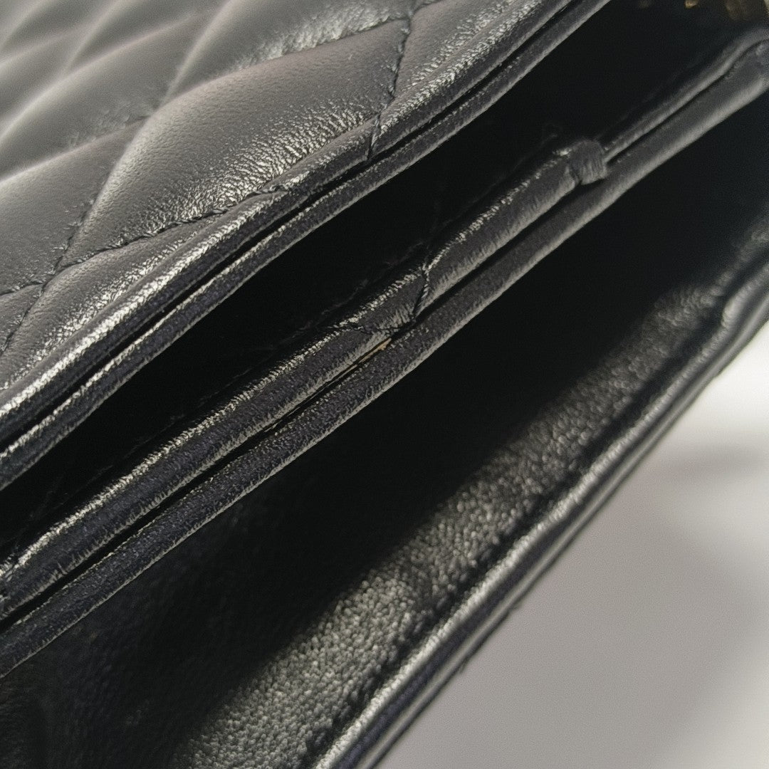 WOC Quilted Lambskin Black