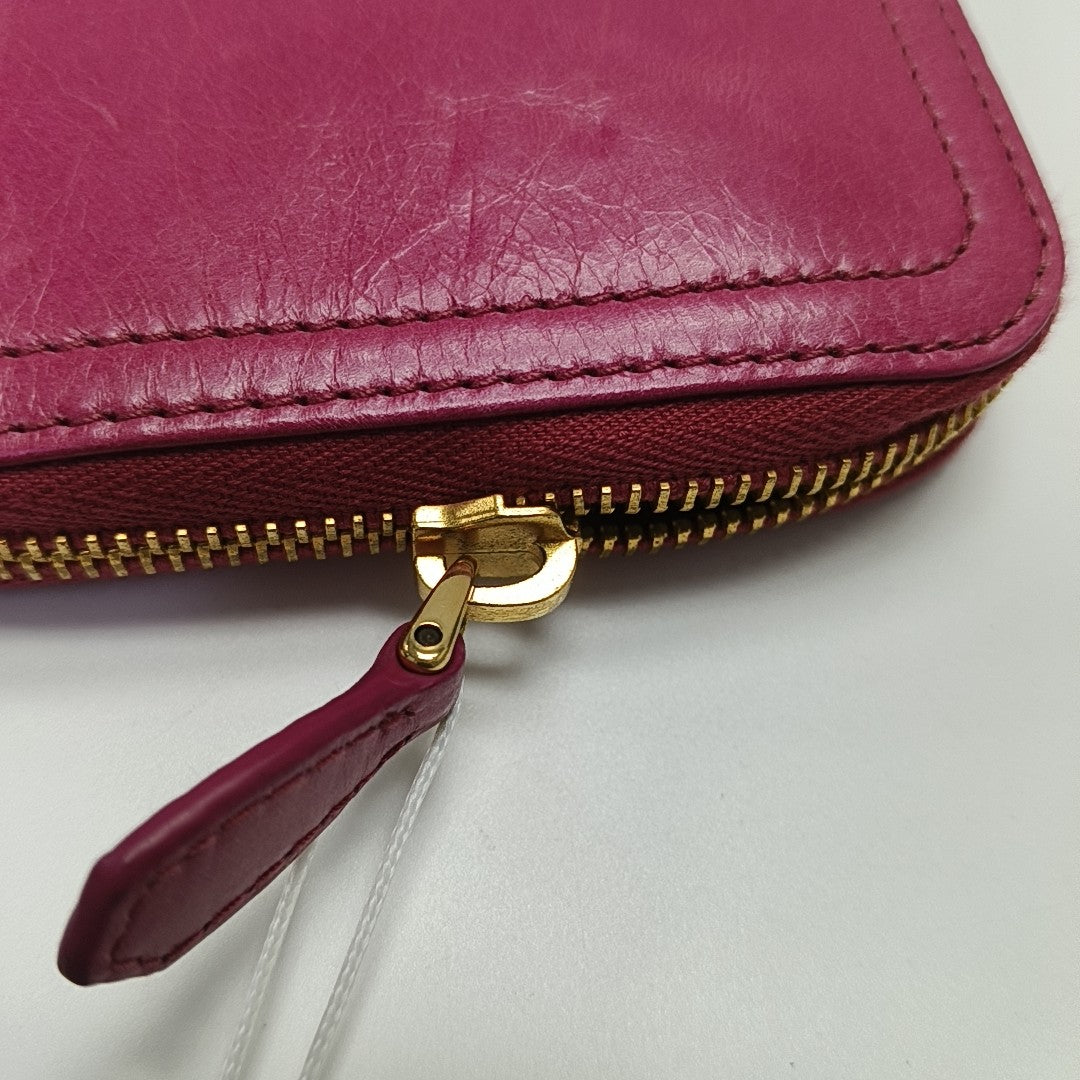 Saffiano Calfskin Wallet Red