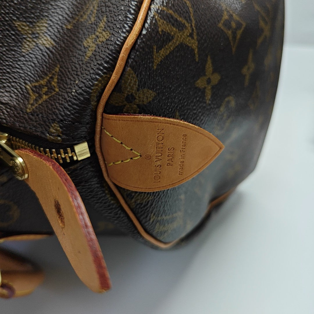SPEEDY 30 Monogram Coated Canvas Brown