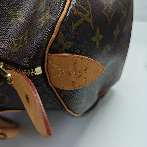 SPEEDY 30 Monogram Coated Canvas Brown
