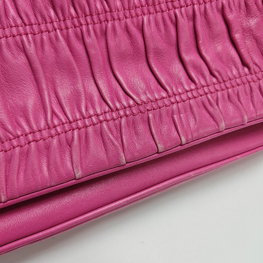 Quilted Lambskin Shoulder Bag Red