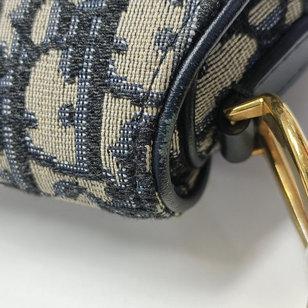 Saddle Mini Oblique Canvas Blue