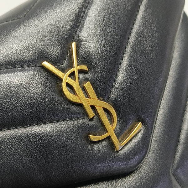 LOULOU Extra Small Chevron Calfskin Black