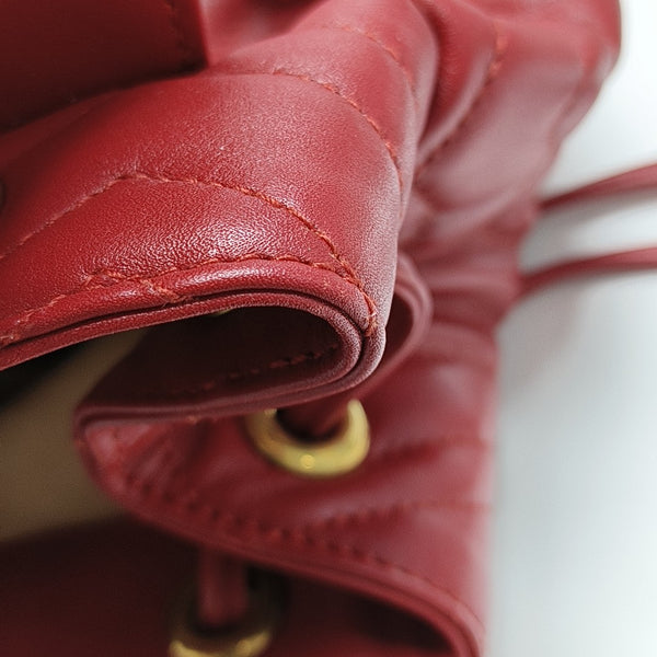 GG Marmont Super Mini Quilted Calfskin Red