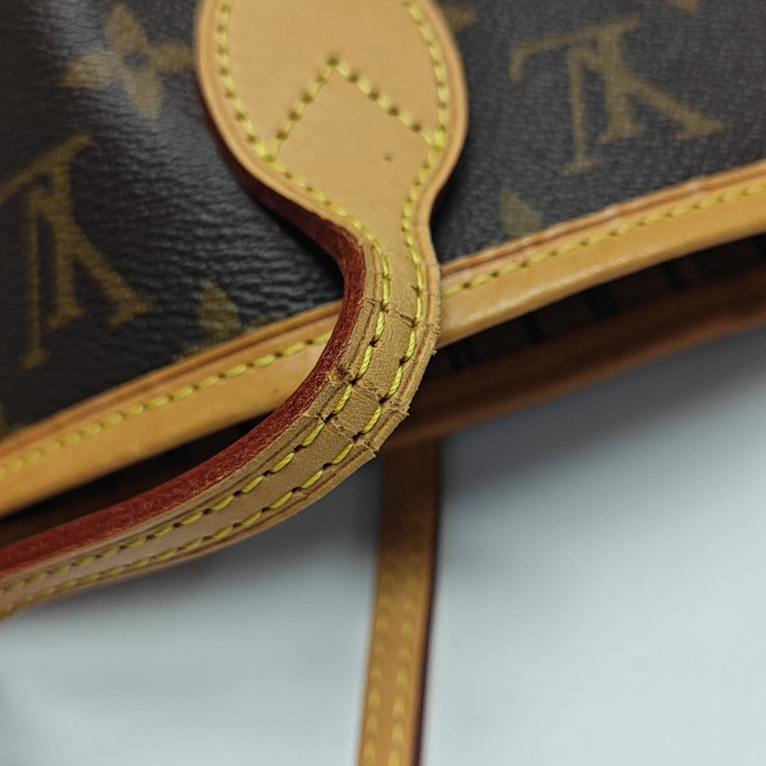 NEVERFULL MM Monogram Coated Canvas Brown