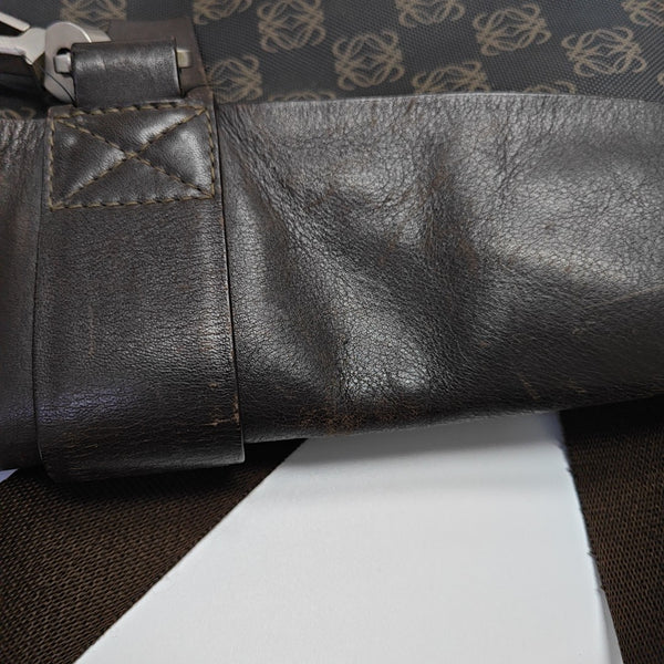 Coated Canvas Shoulder Bag Black