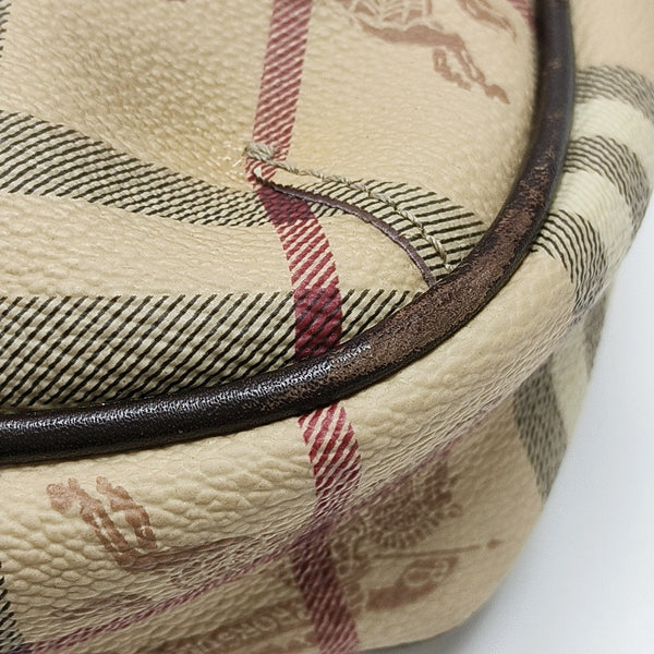 Coated Canvas Shoulder Bag Beige