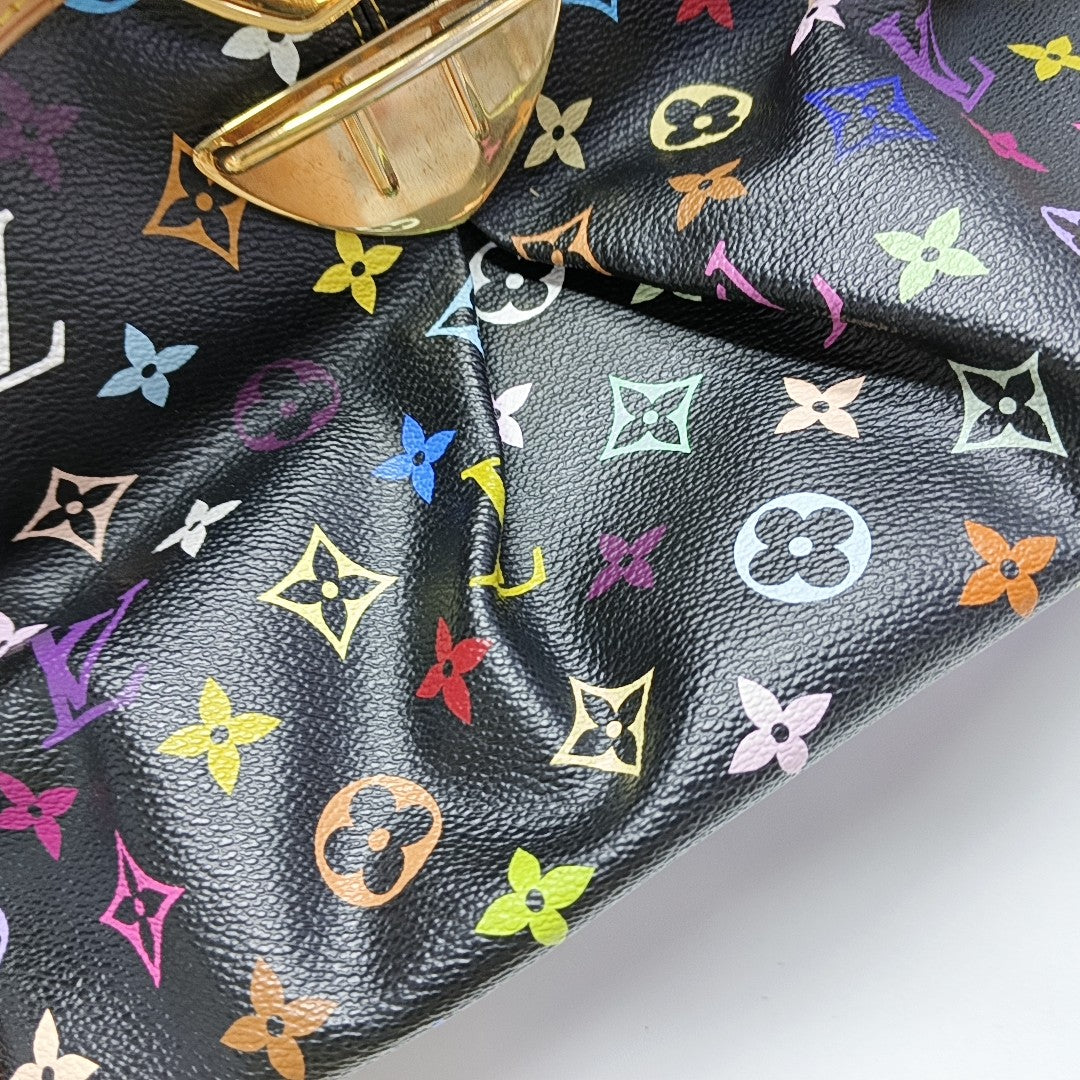 URSULA Monogram Coated Canvas Black