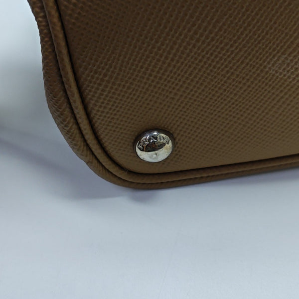 Saffiano Calfskin Shoulder Bag Brown