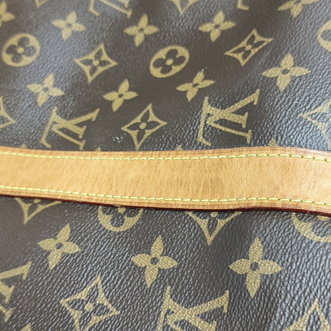 KEEPALL 50 Monogram Coated Canvas Brown