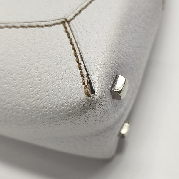 Calfskin Top Handle Bag White