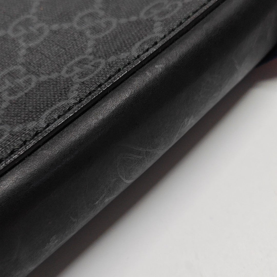 GG Imprime Small Monogram Coated Canvas Black